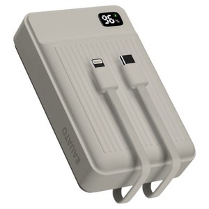 바우아토 포켓쉴 고속 입출력 케이블 일체형 미니 대용량 난연 보조배터리 20000mAh C타입 애플8핀 PD 22.5W