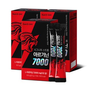 뉴트리디데이 시그니처 스트롱 아르기닌 7000 액상스틱 15p, 300g, 3개