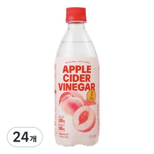 클룹 애사비소다 신비복숭아 제로 탄산음료, 500ml, 24개