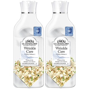 르샤트라1802 링클케어 초고농축 섬유유연제 화이트&릴리 본품, 1L, 2개