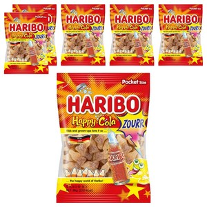 하리보 해피콜라향 사우어 젤리, 80g, 6개