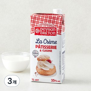 페이장브르통 휘핑크림, 1L, 3개