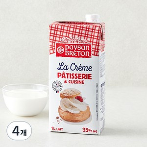 페이장브르통 휘핑크림, 1L, 4개