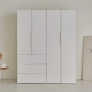 웰퍼니쳐 카린 1단 행거형 + 3단 서랍장 높은 옷장세트