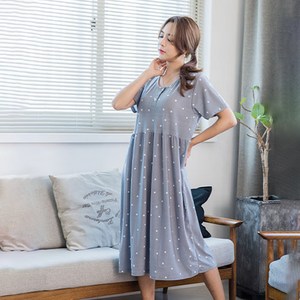 디에스도씨 여성용 냉감 네이쳐마 반팔 잠옷 원피스