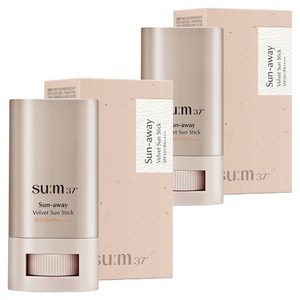 숨37도 선어웨이 벨벳 선스틱 SPF50+ PA++++, 18g, 2개