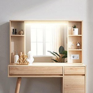 파로마 베시 LED 조명 화장대 + 랭거 스툴 세트 방문설치