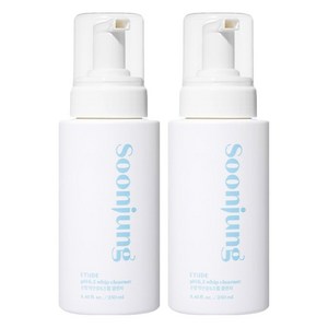 에뛰드 순정 약산성 6.5 휩 클렌저, 250ml, 2개