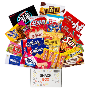 사무실 과자세트 스낵 비스킷쿠키 21입 세트 2호 (쵸코하임 + 초코파이 2p + 오징어땅콩 + 포카칩 오리지날 + 허니버터칩 + 아이비 + 칸쵸 + 구운감자 4p + 촉촉한초코칩 + 딸기웨하스 + 돌아온 썬 핫스파이 + 에이스 2p + 비쵸비 + 고소미 외 2종)