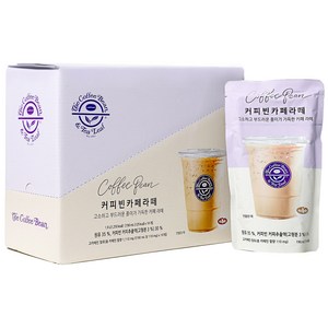 커피빈 카페라떼 파우치커피, 190ml, 10개