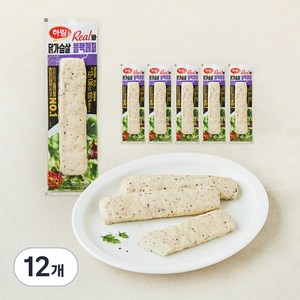 하림 리얼바 닭가슴살 블랙페퍼, 70g, 12개