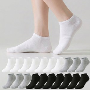 삭스판다 여성용 발이 편한 스니커즈 발목 양말 20켤레 세트