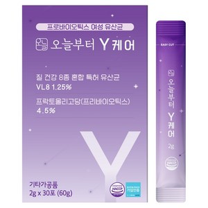 오늘부터 Y케어 질 유래 특허 여성유산균, 60g, 1개