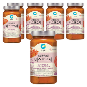 청정원 크랩&생크림 비스크로제 파스타소스, 600g, 6개
