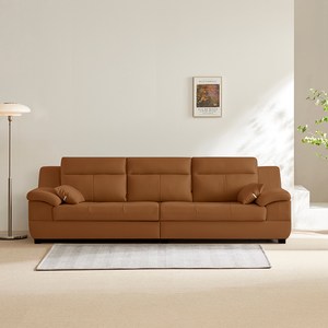 동서가구 테라 천연면피가죽 4인용 소파 방문설치