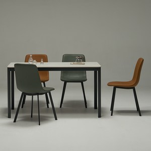 보니애가구 에븐 포세린 1200 부채꼴 세라믹식탁 + 의자 4p 세트 4인용 방문설치