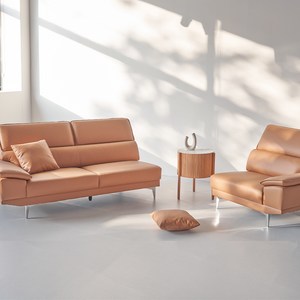 도모디자인 로안 무빙헤드 천연 소가죽 4인용 소파 + 쿠션 2p 방문설치