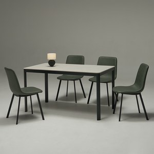 보니애가구 에븐 포세린 1400 부채꼴 세라믹 식탁의자세트 4인용 방문설치