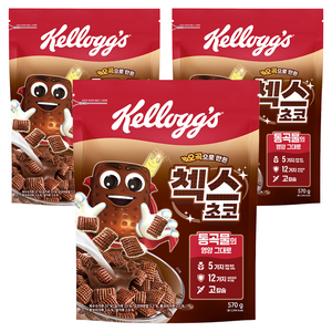 첵스초코 오곡으로 만든 시리얼, 570g, 3개