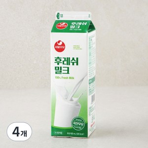 서울우유 후레쉬 밀크, 900ml, 4개