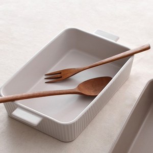 담음공방 온감 직사각 그라탕기, 설백, 1개