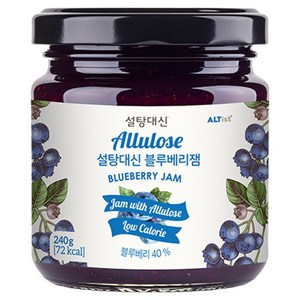 설탕대신 알룰로스 블루베리잼, 240g, 1개