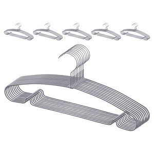 코멧 코팅 논슬립 옷걸이, 그레이, 60개