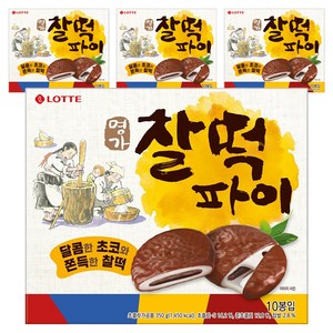 롯데웰푸드 명가 찰떡파이, 350g, 4개