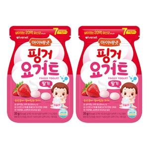 아이배냇 핑거 요거트 에스 과자, 딸기, 20g, 2개