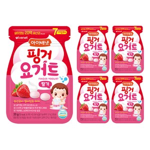 아이배냇 핑거 요거트 에스, 딸기, 20g, 5개