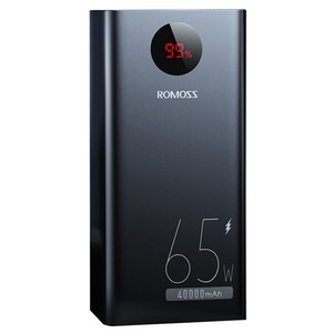 로모스 PEA40 Pro 초고속 충전 65W 대용량 보조배터리 40000mAh 멀티단자, PEA40-282, 블랙