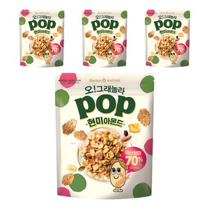 마켓오네이처 오 그래놀라 팝 현미아몬드, 340g, 4개