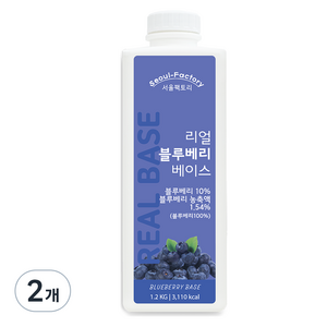 서울팩토리 리얼 블루베리 베이스, 2개, 1.2kg