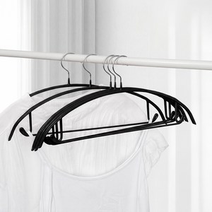 코멧 홈 어깨 뿔 방지 논슬립 옷걸이, 블랙, 30개