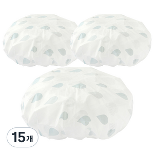 클레어라 세안 방수 샤워 헤어캡, 15개, 블루