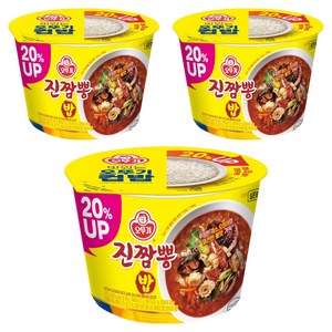 오뚜기 컵밥 증량 진짬뽕밥, 217.5g, 3개