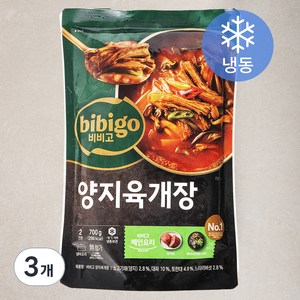 비비고 양지육개장 2인분 (냉동), 700g, 3개