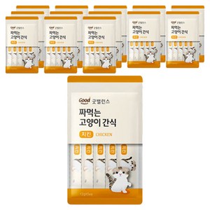 굿밸런스 짜먹는 고양이 간식, 치킨, 60g, 14개