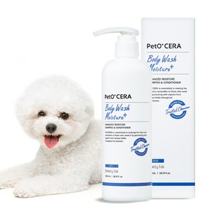 페토세라 브리지테일 강아지 올인원 고보습 저자극 바디워시 모이스처 플러스 베이비파우더향