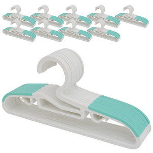 리빙해피 유아용 논슬립 옷걸이, 화이트민트, 100개