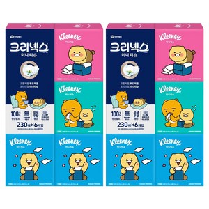 크리넥스 코튼처럼 부드러운 프리미엄 미니티슈 카카오프렌즈, 230매입, 12개
