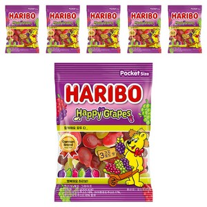 하리보 해피 그레이프 젤리, 100g, 6개