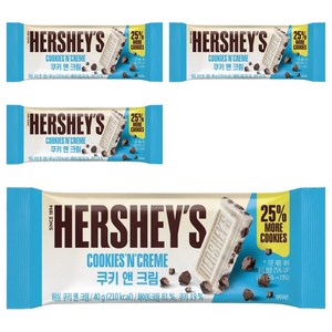 허쉬 쿠키 앤 크림 초콜릿, 40g, 4개