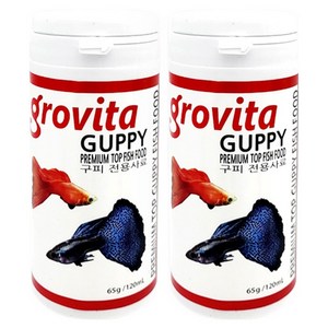 그로비타 구피 열대어 사료, 65g, 2개