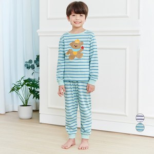 롤리트리 아동용 30수 싱글 9부 선염 ST 곰돌이 포인트 실내복 상하 세트