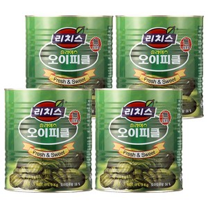 리치스 슬라이스 오이피클, 3kg, 4개