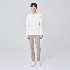 마인드브릿지 남성용 아크릴 밀라노 세미 오버 라운드넥 니트 MUKT2102