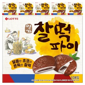 롯데웰푸드 명가 찰떡파이, 350g, 6개