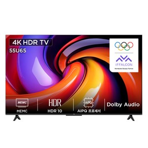 TCL 4K UHD LED TV, 138.4cm(55인치), 스마트 TV, 무타공 벽걸이형(추가비용발생), 방문설치