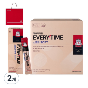 에브리타임 소프트 10ml X 30포 + 쇼핑백, 300ml, 2개